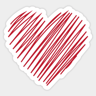 Red Heart Sticker